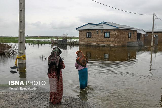 سطح سیلاب در اراضی کشاورزی کردکوی پایین تر آمده است