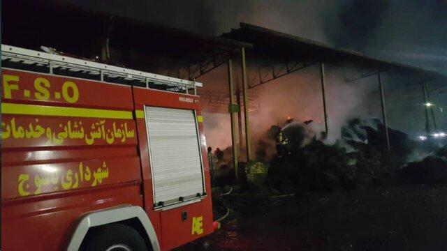 آتش سوزی گسترده گاوداری سه هزار راسی در یاسوج