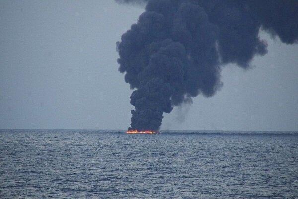 انفجار یک تانکر در دریای خزر