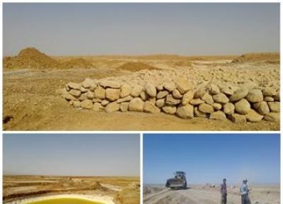 شروع احیای جهت جاده تاریخی سنگ فرش و راه دسترسی به پارک ملی کویر گرمسار