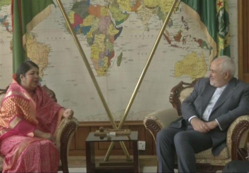 دیدار و گفتگوی ظریف با رئیس مجلس بنگلادش