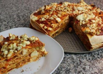 طرز تهیه پیتزا با نان ترتیلا