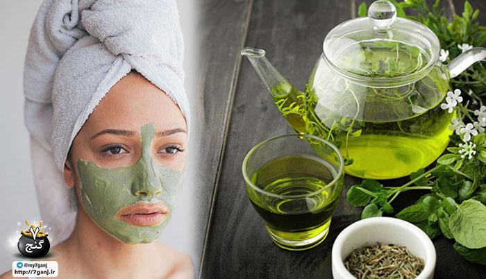 طرز تهیه 22 مدل ماسک چای سبز برای زیبایی پوست و مو