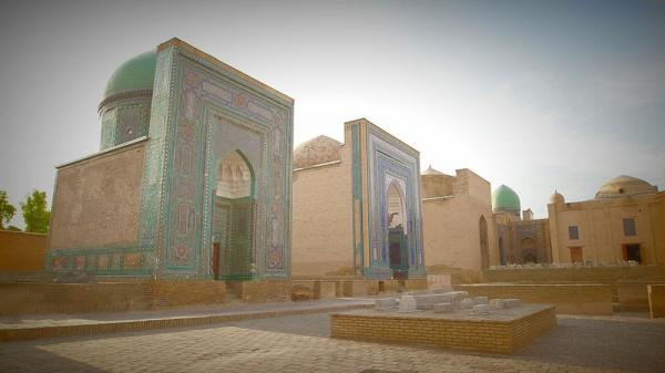 کارت پستال از ازبکستان؛ آرامگاه شاه زنده